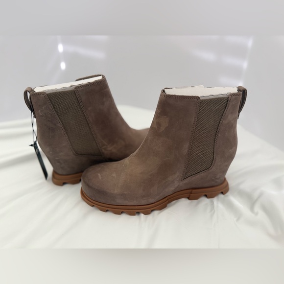 Sorel Brown Wedge Ankle Boots